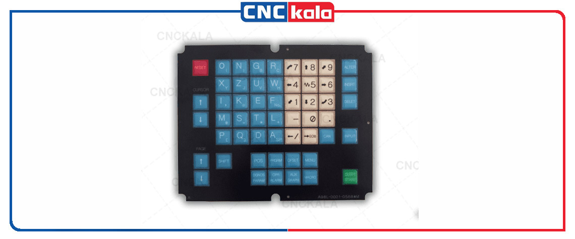 لیبل کیبورد اورجینال FANUC مدل A98L-0001-0568#M