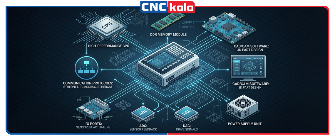 اجزای تشکیل دهنده کنترلر CNC