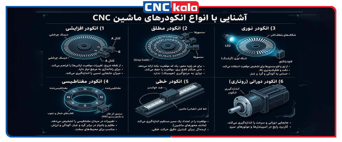 انواع انکودر دستگاه سی ان سی