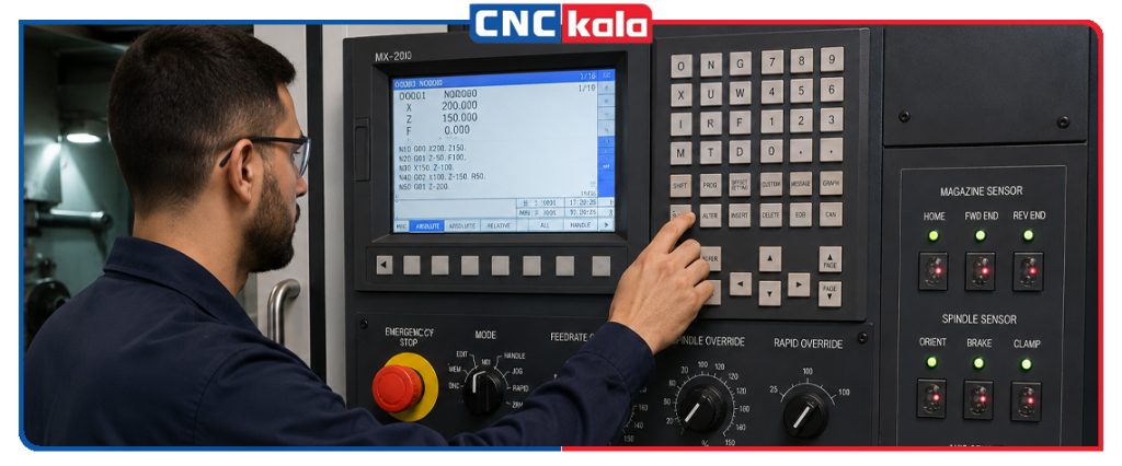 دکمه ها و سنسورهای دستگاه CNC چه نقشی در ایمنی دارند؟