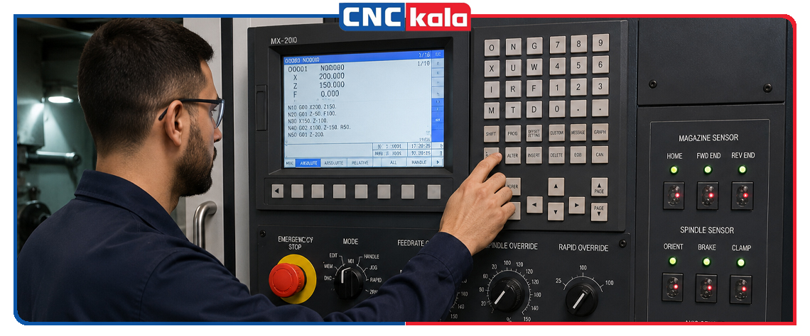 دکمه ها و سنسورهای دستگاه CNC چه نقشی در ایمنی دارند؟