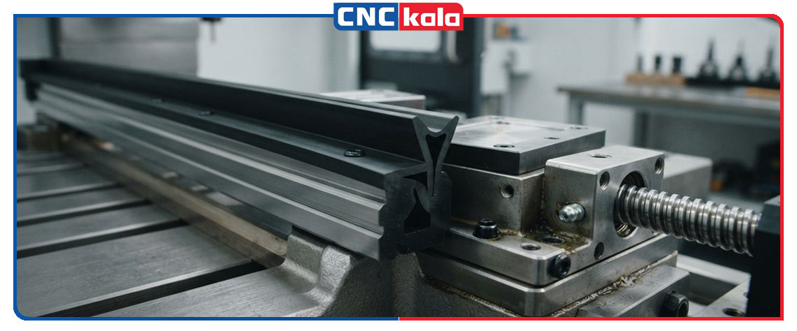 وایپر مشکی مات لبه‌دار دستگاه CNC