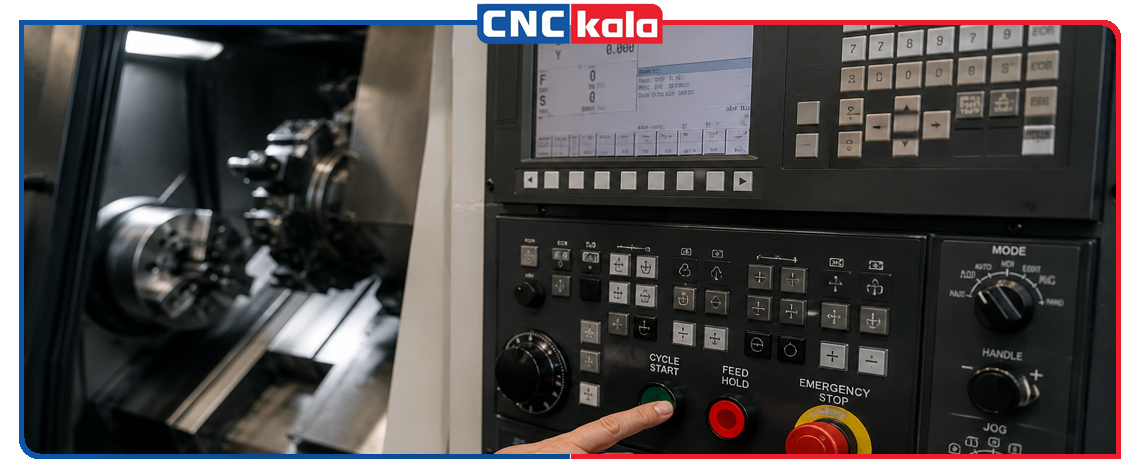 کاربرد دکمه شروع عملیات در دستگاه cnc