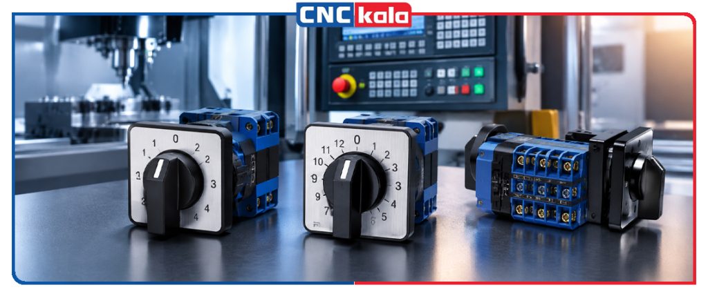 راهنمای خرید سوئیچ سلکتور CNC ۱۲ و ۲۴ حالته