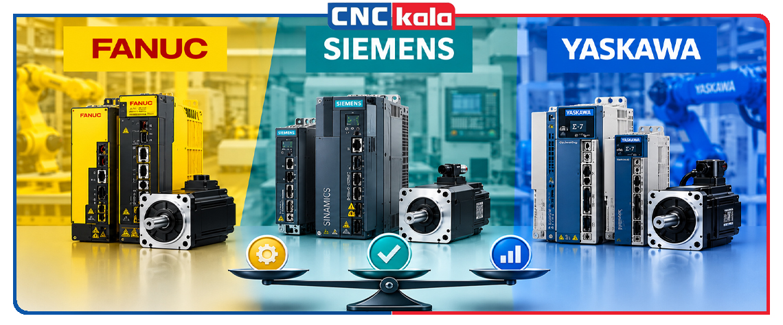 مقایسه سروو درایو فانوک، زیمنس و یاسکاوا برای انتخاب بهترین گزینه